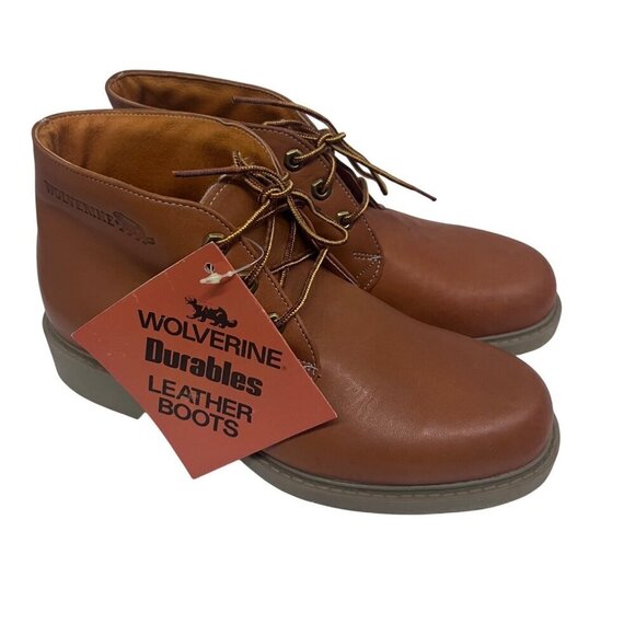 Wolverine Durables Mens Chukka Work Ankle Boots US 8M Cushioned Lace Up New USA